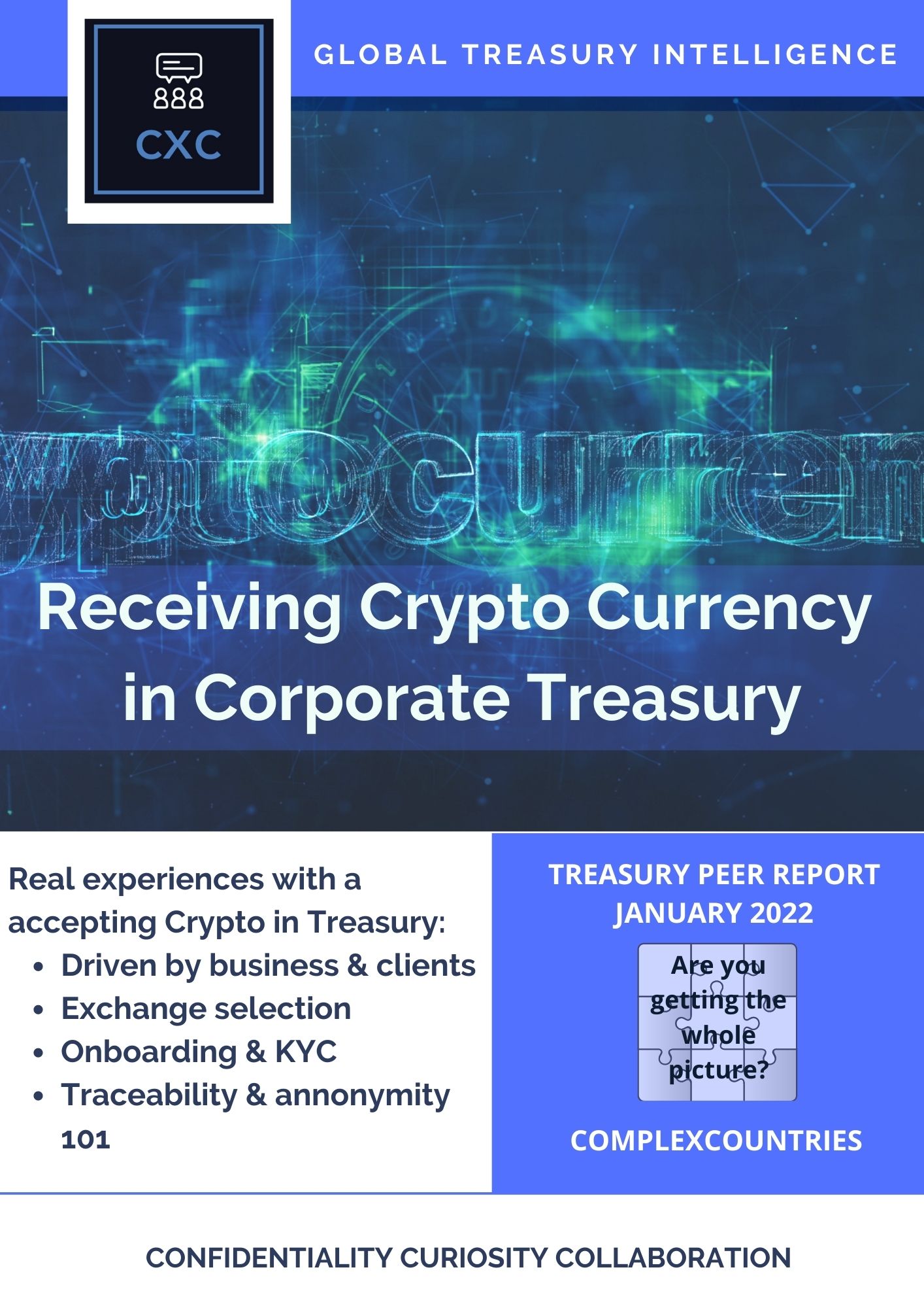 Accepting Crypto Currency in Corporate Treasury